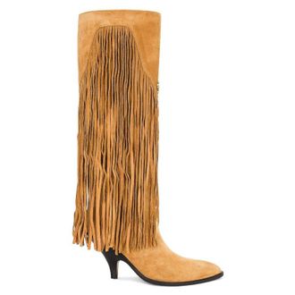 Bally Laredo Suede Fringe Long Boots