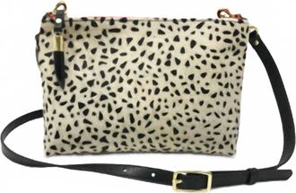 Kempton & Co. Nottingham Double Zip Crossbody Bag In Cheetah Print