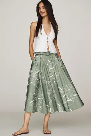 Hutch Belted Floral Skirt