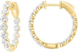 Effy Lab-Grown Diamond Hoop Earrings in Gold at Nordstrom Rack