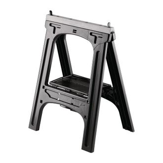 OEM Caballete Universal De Pl&aacute;stico Set De 2, Capacidad De Carga Por Caballete 300 Kg, Gris