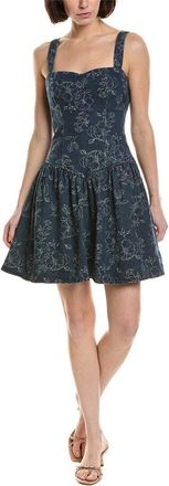 NVLT Nvlt Denim Floral Mini Dress