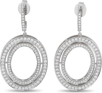 Ivanka Trump 18K White Gold 3.85ct Diamond and Enamel Drop Earrings IT01-060226