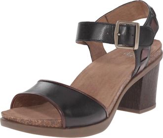Dansko Womens Debby Sandal In Black Full Grain