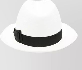 Borsalino federico raffia hat straw band trim