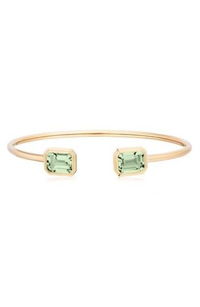 Goshwara Manhattan Round Flex Cuff in Translucent Green at Nordstrom