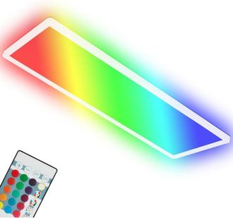 Briloner Leuchten Lampada da soffitto ultrapiatta rgbw, lampada da soffitto a led con retroilluminazione, bianco neutro, pannello led, cambio colore