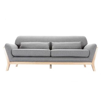 Miliboo Miliboo - Divano scandinavo 3 posti grigio piedi legno yoko
