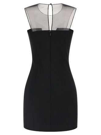 Nensi Dojaka Tulle Insert Dress - Black