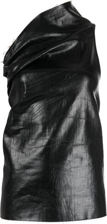 Rick Owens Athena one-shoulder top - women - Cotton/Rubber/Elastomultiester - 40 - Black