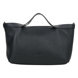 Estro & Luminara Leren Shopper - Dames - Tassen - Zwart - Maat: ONE Size Leer