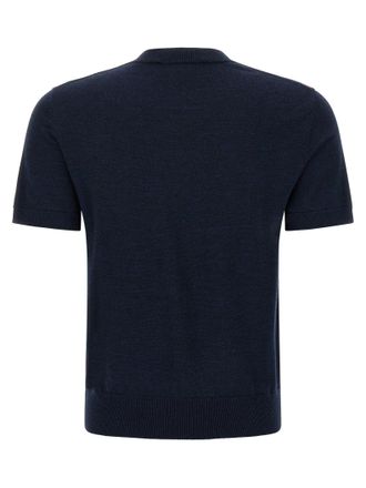 Tory Burch Argyle Merino Wool Sweater - Navy