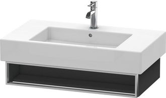 Duravit Unidad De Lavabo Vero De Duravit Para Montaje En Pared 6013, Con 1 Compartimento Abierto Incl. Toallero, 800 Mm, Color (frente/cuerpo): Grafito Mate D