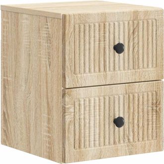 vidaXL Mesita De Noche De Pared Roble Sonoma 33 X 34,5 X 40 Cm Vidaxl