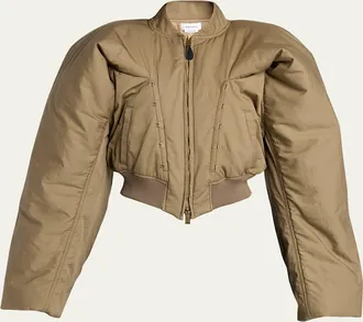 Alexander McQueen Cropped Bomber Jacket