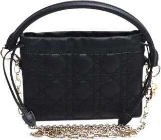 Dior Pre-owned Lady Milley Borsa a Spalla 2way in Pelle dAgnello - - Pre-owned - Donna - Nero - ONE SIZE