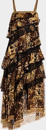 Camilla Era of Empires Asymmetric Spliced Lace Dress