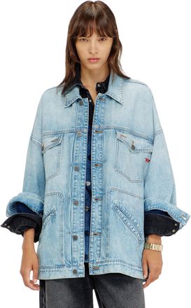Diesel Oversized denim workwear jacket - Denim Jackets - Woman - Blue