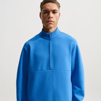 Nike Mens 24.7 ImpossiblySoft Dri-FIT 1/2-Zip Top in Blue | HQ6953-435