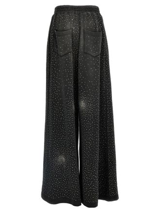 Giuseppe Di Morabito Rhinestone-Embellished Cotton Joggers - Black