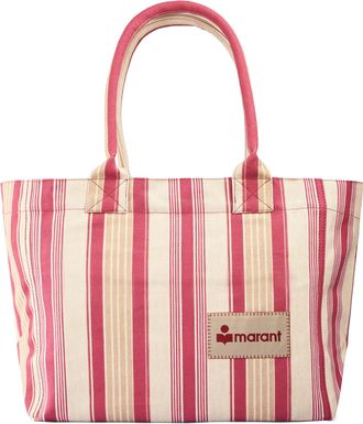 Isabel Marant Striped Cotton Tote Bag with Sturdy Handles