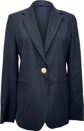 Max Mara Weekend Max Mara Single-Breasted Blazer in Navy Blue Wool