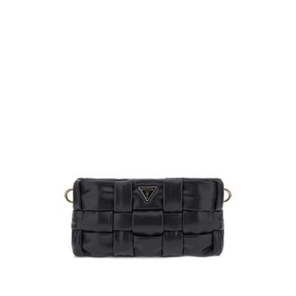 Guess Shoulder Bags, female, Black, Size: ONE SIZE Marion Woven Shoulder Satchel