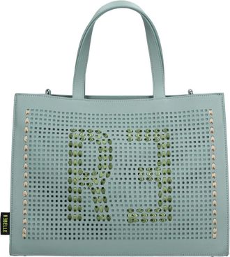 Rebelle Tassen, Dames, Groen, ONE Size, Leer, Leren Tote Bag