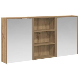 vidaXL Juego De Muebles De Ba&ntilde;o Con Estante 3 Pcs 126 X 16 X 62.5 Cm Vidaxl