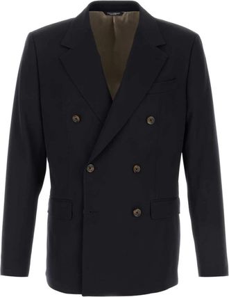 Dolce & Gabbana Stretch Wool Blazer - Heren - Blazers - Blauw - XL - Wol - Jassen