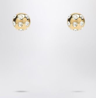 Jacquemus Square Round Earrings with rhinestones