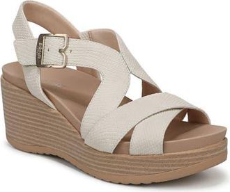 Dr. Scholls Cali Beach Slingback Platfrom Wedge Sandal in Whitecap at Nordstrom, Size 6.5