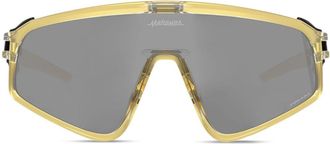 Oakley Latch Panel shield-frame sunglasses - unisex - Nylon - 40 - Gold