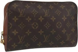 Louis Vuitton Pre-owned Clutches, female, Brown, Size: ONE SIZE Pre-owned Vintage Monogram Canvas Clutch