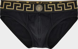 Versace Men & apos;s Medusa Key Cotton Jersey Briefs