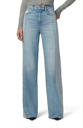 Joe's The Mia Pieced Two-Tone High Waist Wide Leg Jeans in Patience at Nordstrom, Size 23