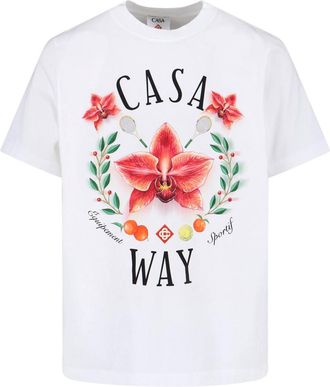 Casablanca White Casa Way Orchid T-Shirt