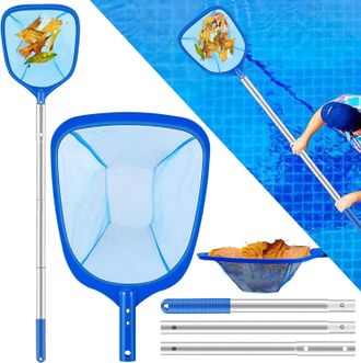 OEM Guadino Per Piscina, Guadino Per Fondo Piscina Con Robusto Telescopico Da 140 Cm Per Laghetto, Rete Per Pulizia Piscina, Piscina, Spa, Rete Per Piscin
