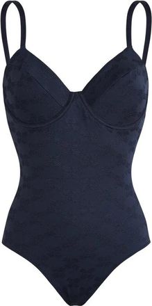 Vilebrequin Schildpad Monogram Jacquard Badpak met Beugels voor Dames - Dames - Badpakken - Blauw - XS - Badmode