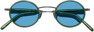 Moscot Cosnic zonnebril met rond montuur - Blauw