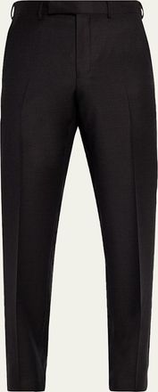 Ermenegildo Zegna Mens Trofeo Wool Slim Flat-Front Trousers