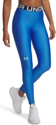 Under Armour HeatGear Leggings in Blue Atlantis //White at Nordstrom, Size X-Large