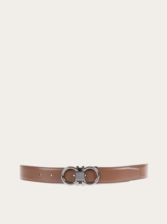 Ferragamo Men Reversible and adjustable Gancini belt Brown