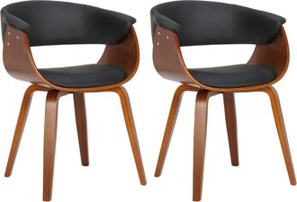 Clp Clp - Set De 2 Sillas De Comedor Bruce Negro
