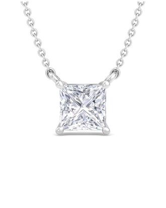 SuperJeweler Superjeweler Silver 1.00 Ct. Tw. Lab-Grown Diamond Necklace