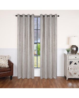 Superior 52X96 Modern Geometric Waves Blackout 2Pc Curtain Panel Set