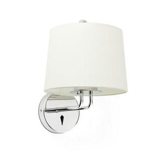 Netlighting Montreal Wall Light with Shade Chrome E27 in Grey