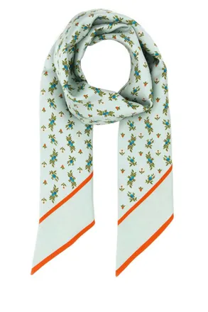 Prada Light Blue Printed Bandana Scarf