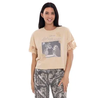 Disney Short Sleeve T-Shirt in Beige Lady Tramp at Nordstrom, Size Xx-Large