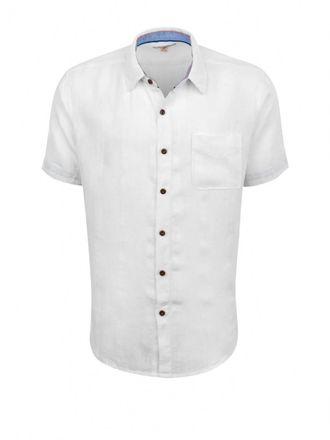 True Grit Mens Dobby Stripe Shirt In White